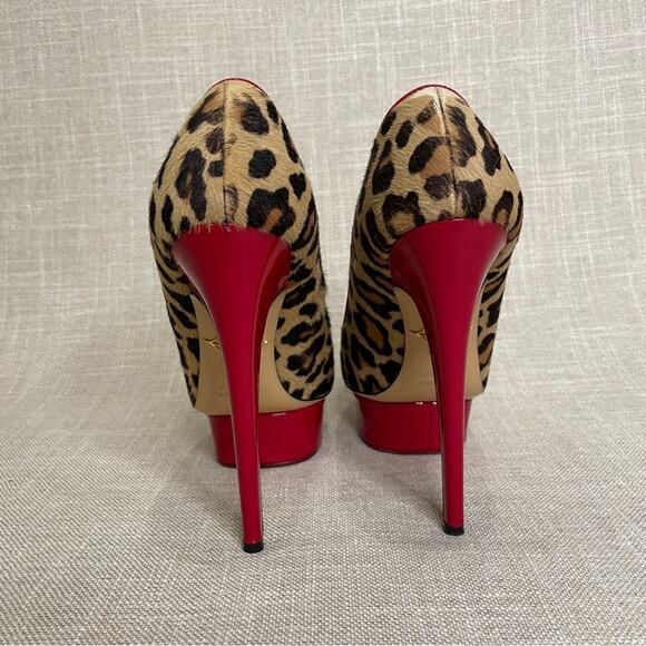Charlotte Olympia Polly Leopard Calf Hair Pumps - Picture 9 of 14